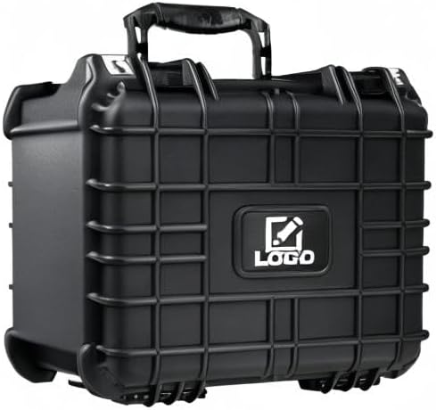 Eylar Protective Hard Camera Case Water & Shock Proof w/Foam TSA Approved 13.37 Inch 11.62 Inch 6 Inch Black (With Custom Logo Plate)
