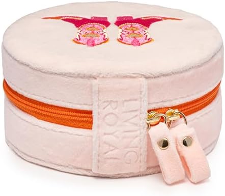 Living Royal Jewelry Travel Case – Portable Box with Mirror and Zipper for Rings, Necklaces, Earrings, Bracelets (Boots)