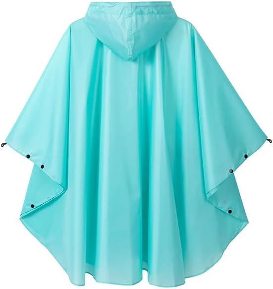 Fashion Hooded Rain Poncho Waterproof Raincoat Jacket with pocket for Women/Men/Adult