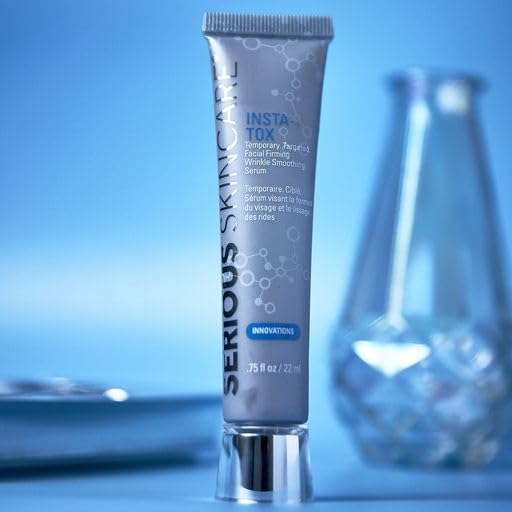 Serious Skincare INSTA-TOX Instant Wrinkle Smoothing Serum - Facial Filler Improves Appearance of Lines, Pores & Deep Wrinkles - Temporary Skin Tightener - Face Firming - .75 Fl Oz (2Pack)