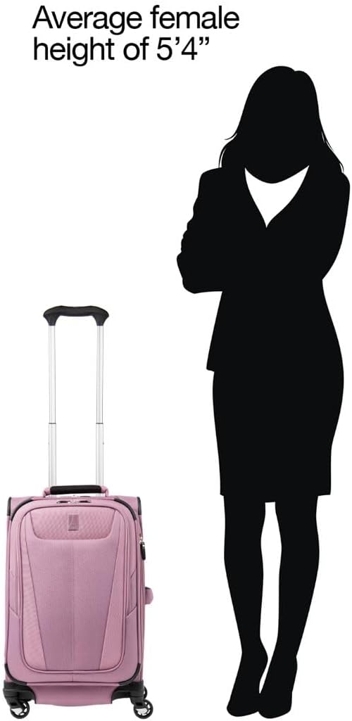 Travelpro Maxlite 5 Softside Expandable Luggage with 4 Spinner Wheels, Lightweight Suitcase, Men and Women, International, Orchid Pink Purple, Carry-on 21-Inch