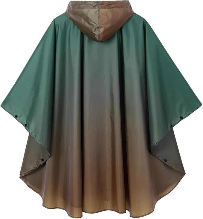 Fashion Hooded Rain Poncho Waterproof Raincoat Jacket with pocket for Women/Men/Adult