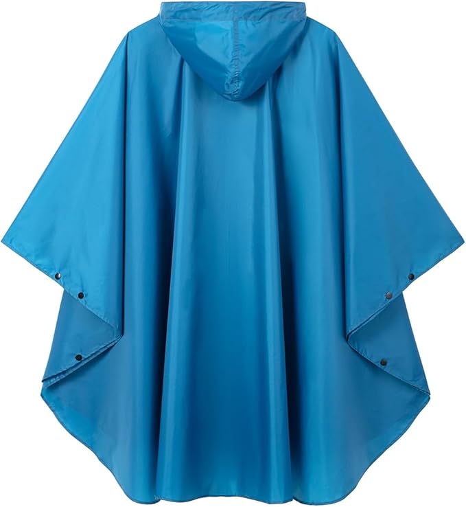 Fashion Hooded Rain Poncho Waterproof Raincoat Jacket with pocket for Women/Men/Adult