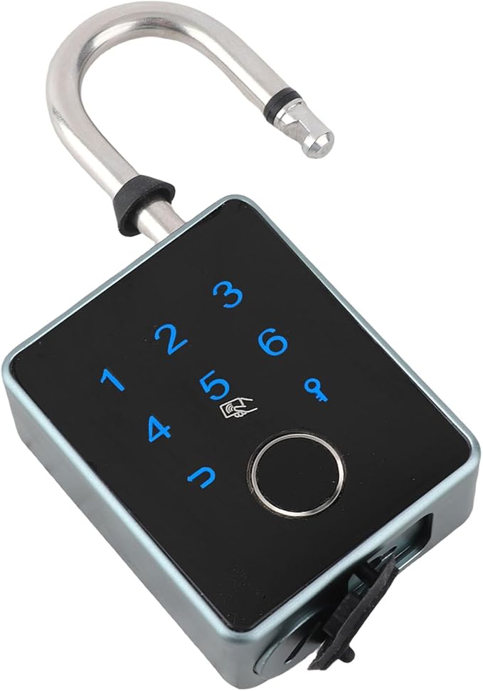 Fingerprint Padlock, Smart Padlock with Keyless Biometric, APP Control & Key Backup, Outdoor Heavy Duty Locker Lock for Gym Locker, Door, Luggage, Suitcase, Backpack