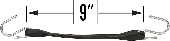 US Cargo Control 9" Rubber Tarp Straps - Box of 50