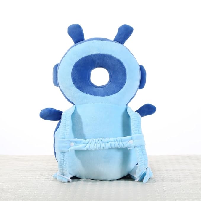 Feidoog Baby Head Protector Cushion Backpack with 3 Knee Pads for Walking & Crawling,Dark Blue