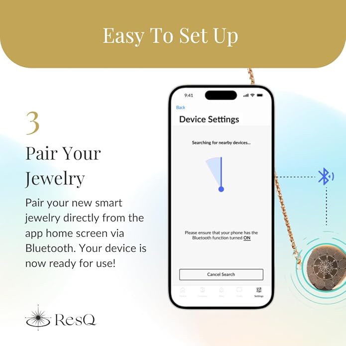 ResQ GPS Tracking Jewelry – Smart SOS Bracelet with One-Tap Alert, Live GPS Location Sharing, Voice Recording & Hidden Tracker for Personal Safety with 24×7 Live Human Assistance (Murin dark Blue)