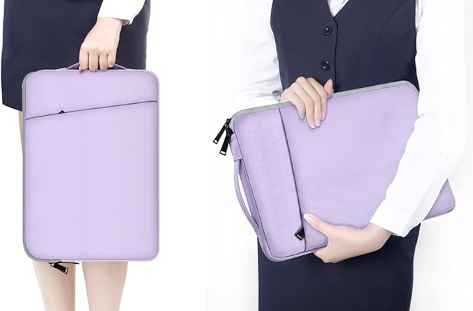 13 Inch Laptop Sleeve Case for 13-inch New MacBook Air M4 A3240 2025,13 13.6 Inch MacBook Air 13 M3/M2/M1 2020-2024, Computer Carrying Bag with Handle, Purple
