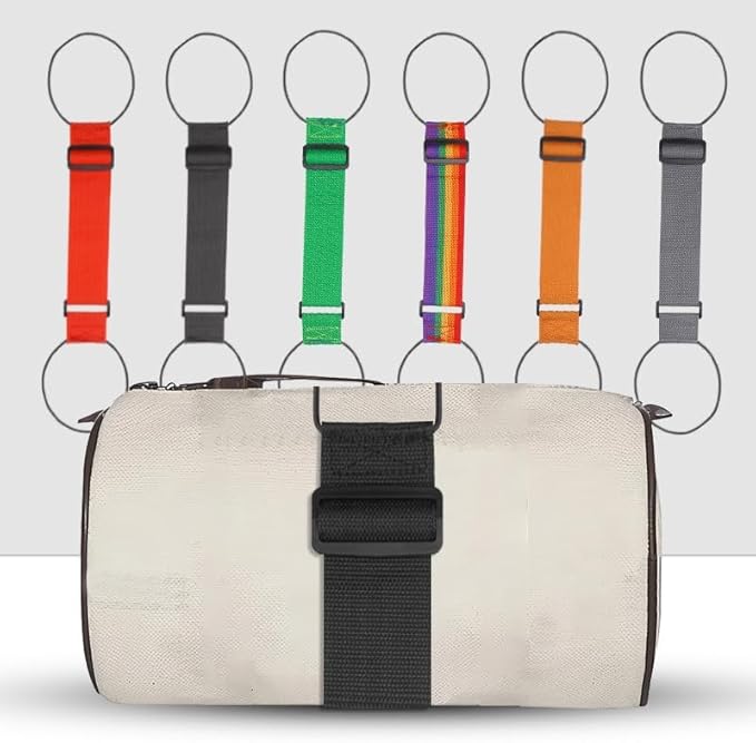 Multi Use Strong Adjustable Luggage Connector Straps, Luggage Straps for Suitcases, Elastic Rope,Adjustable Buckle, Waterproof and Wear-Resistant, Packing Tips for Travel (2*Black)