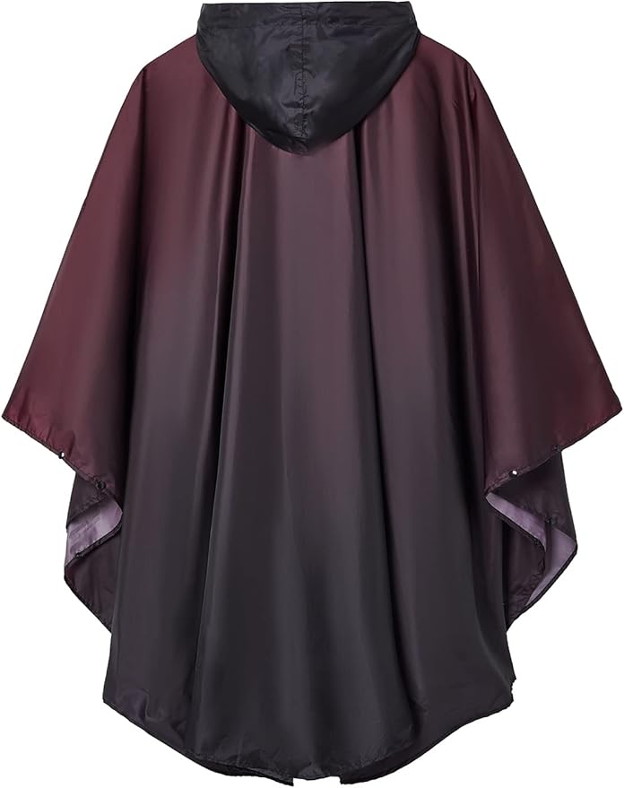 SaphiRose Unisex Rain Poncho Waterproof Raincoat Hooded for Adults Women with Pockets