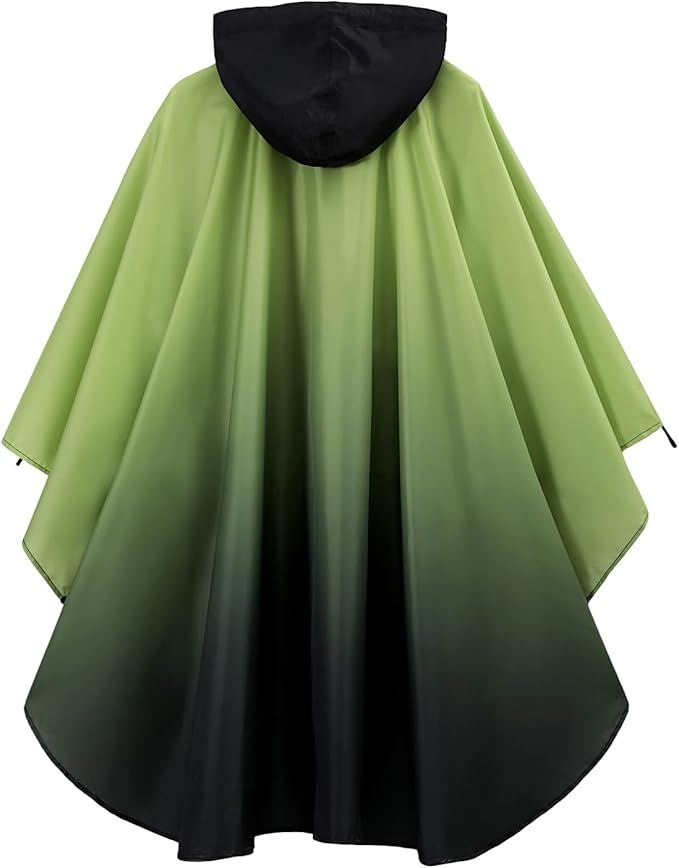 Fashion Hooded Rain Poncho Waterproof Raincoat Jacket with pocket for Women/Men/Adult