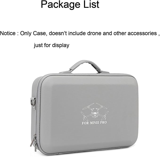 Mini 5 Pro Case, EVA Carrying Case For DJI Mini 5 Pro Fly More Combo (RC-N3)/(RC2) All-in-One Portable Hard Handheld Box Bag Storage Camera Drone Body/Remote Control/Other Accessories