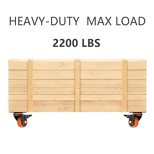 3 Inch Caster Wheels,Orange Casters Set of 4, Heavy Duty Casters with Brake 2300 Lbs, Locking Industrial Swivel Top Plate Casters Wheels for Furniture and Workbench Cart(Two Hardware Kits Include)