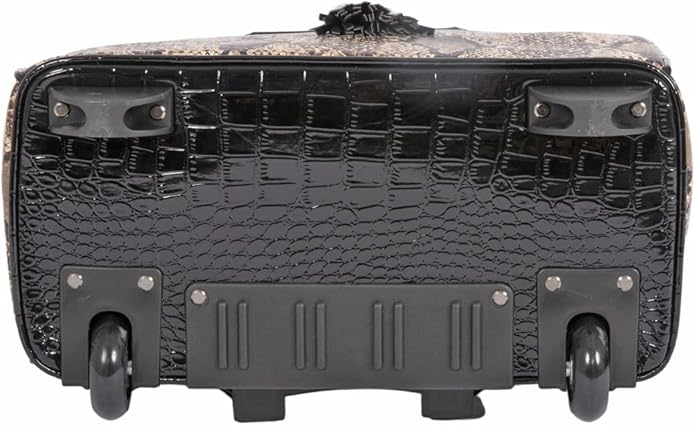 JKM and Company Alligator Compatible With Computer iPad, Laptop Tablet Rolling Tote Bag Briefcase Carryall Bag