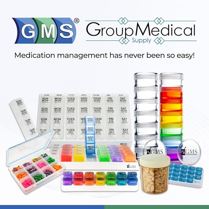 7 Day Medicine Pill Organizer - Stackable Pill Box, Extra Small Size - Fits Small Tablets & Vitamin Supplements - Keep Your Daily Medicine Organized in One Place