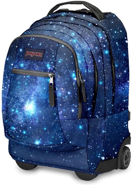 JanSport Driver 8 Rolling Backpack - Wheeled Travel Bag with 15-Inch Laptop Sleeve, One Size, Stellar Starfield