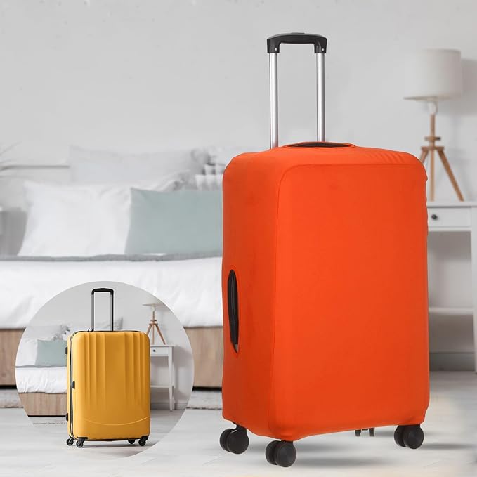 uxcell Travel Luggage Cover, Washable Suitcase Covers for Luggage Anti-scratch Suitcase Protector Elastic Baggage Protective, Fits 26-28 Inch Suit Case, Orange