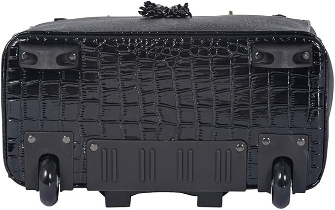 JKM & Company Rolling Laptop Bag for Women | Designer Wheeled Briefcase | Fits 13-17" Laptops | Office Travel Computer Case