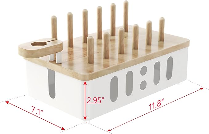 Charging Station for Multiple Devices Apple,New Upgrade Wood Charging Station for Phone Tablet Smart Watch Holder Desk Organizers,Dock Device Organizer White