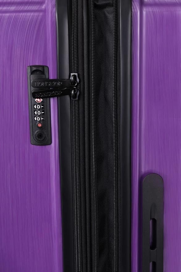 NONSTOP New York Elite Luggage Expandable Lightweight Spinner Wheels hard side shell Travel Suitcase Set, TSA Lock, Double USB Port, 3 packing cubes, Purple, 3-piece Set (20/24/28)