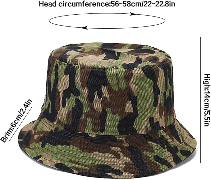 XYIYI Cute Bucket Hat Beach Fisherman Hats for Women, Reversible Double-Side-Wear