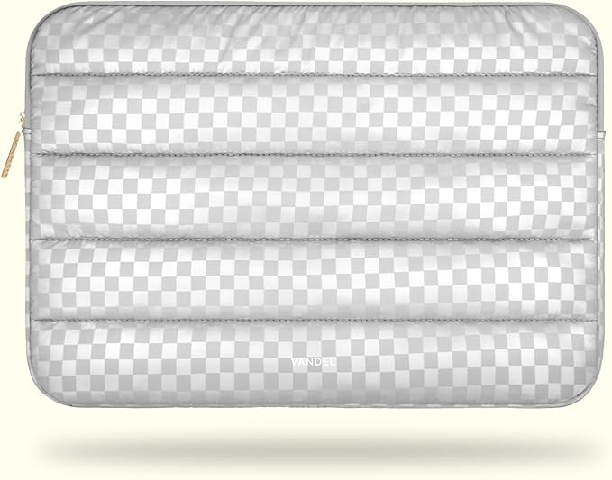 Vandel Puffy Laptop Sleeve Case, 13-14 inch Laptop Sleeve Bag Case 13.3 Inch, Compatible with MacBook Air/Pro 13 / Pro 14, iPad Pro 12.9, HP Dell ASUS, Cute Checker Mac Book Computer Bag Cover