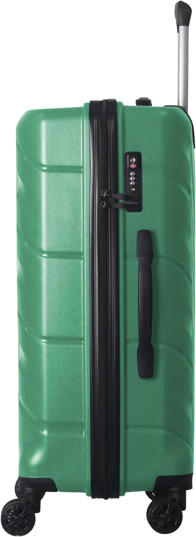 3-Piece Luggage Sets (20", 24", 28"), Suitcase with Wheels, Hardside Suitcase With Four Spinner Wheels and Scratch-Resistant Surface (PP hardshell, Green)