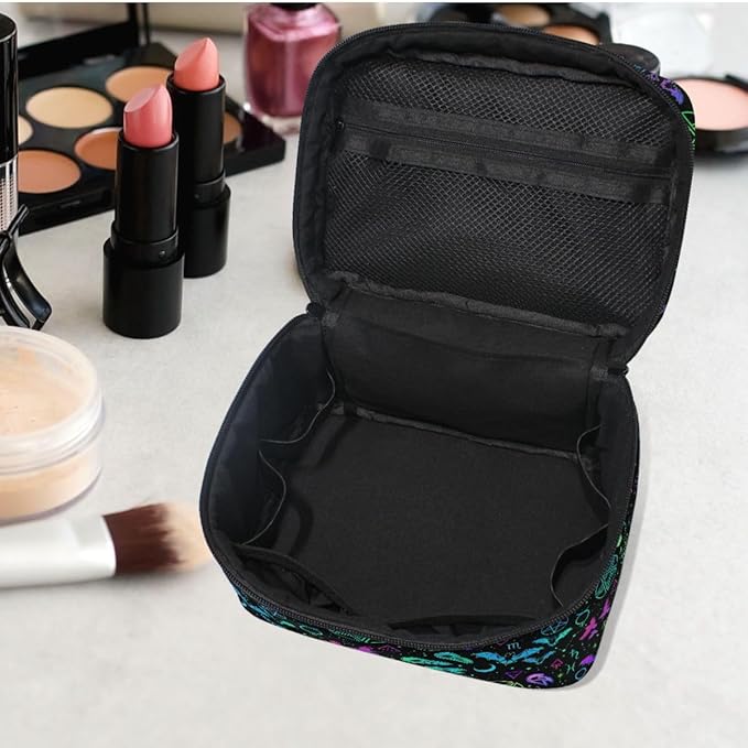 Makeup Bags, Gothic Different Magic Elements Makeup Organizer Bags Toiletry Bag Box Travel Cosmetic Bag Make Up Train Case for Women Teen Girl Ladies
