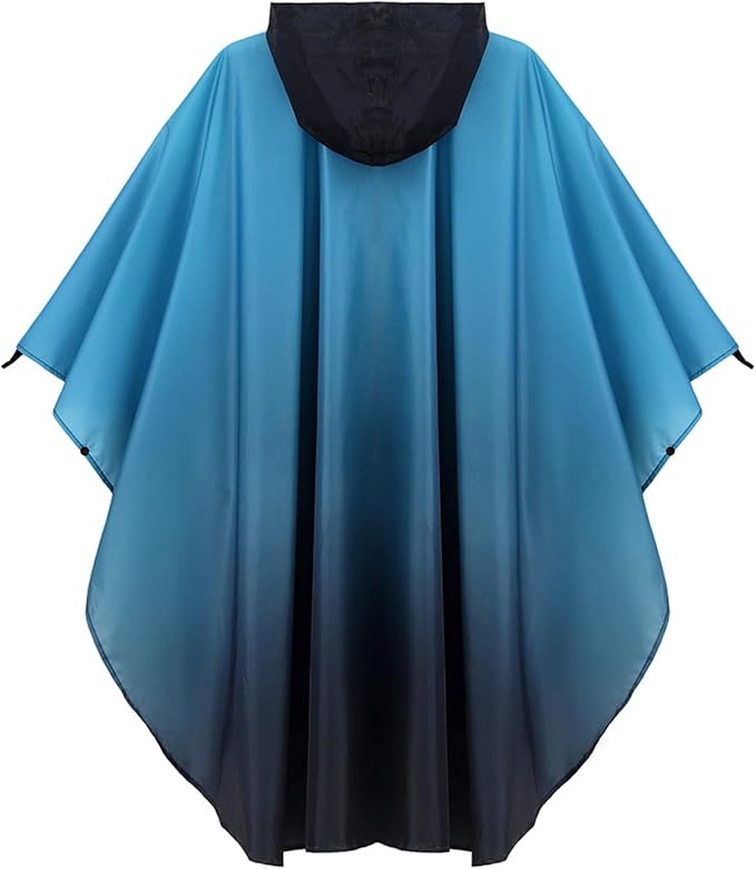 Fashion Hooded Rain Poncho Waterproof Raincoat Jacket with pocket for Women/Men/Adult