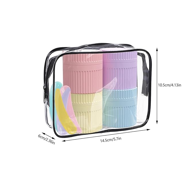 Pack of 4 Travel Bottles, Silicone Refillable Portable Container for Easy Transport in Luggage Bags and Carry Ons Travel Esse