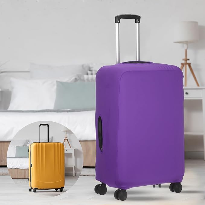 uxcell Travel Luggage Cover, Washable Suitcase Covers for Luggage Anti-scratch Suitcase Protector Elastic Baggage Protective, Fits 26-28 Inch Suit Case, Purple Blue