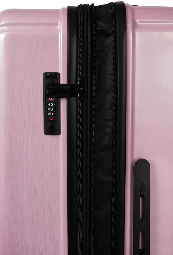 NONSTOP New York Elite Luggage Expandable Lightweight Spinner Wheels hard side shell Travel Suitcase Set, TSA Lock, Double USB Port, 3 packing cubes, Blush Pink, 3-piece Set (20/24/28)