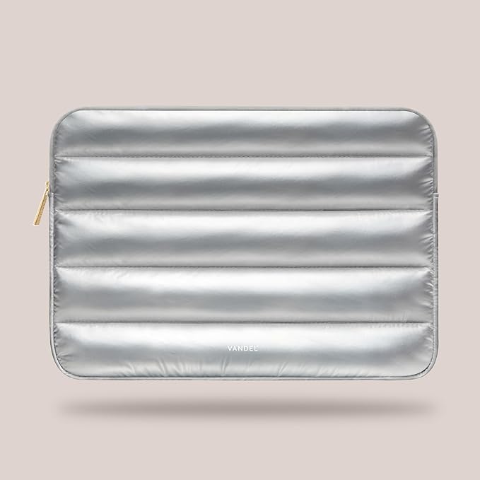 VANDEL - The Original Puffy Laptop Sleeve 13-14 Inch. White Laptop Sleeve for Women. Carrying Case Cover MacBook Pro 14 in, MacBook Air 13 Inch, iPad Pro 12.9, Dell, Asus, HP