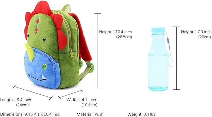 KISSOURBABY Backpack for Girls with Multi-Pockets School Bookbag Daypack Travel Bag (Dinosaur)