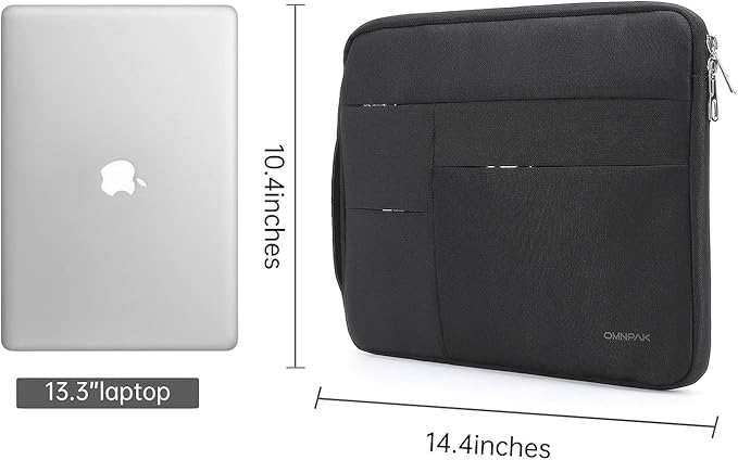 Omnpak for 13.6 inch MacBook Air Case Sleeve Compatible with MacBook 13 inch, 14-inch New MacBook Pro M5/M4/M3/M2/M1 Pro/Max, Water Repellent Laptop Case with Handle