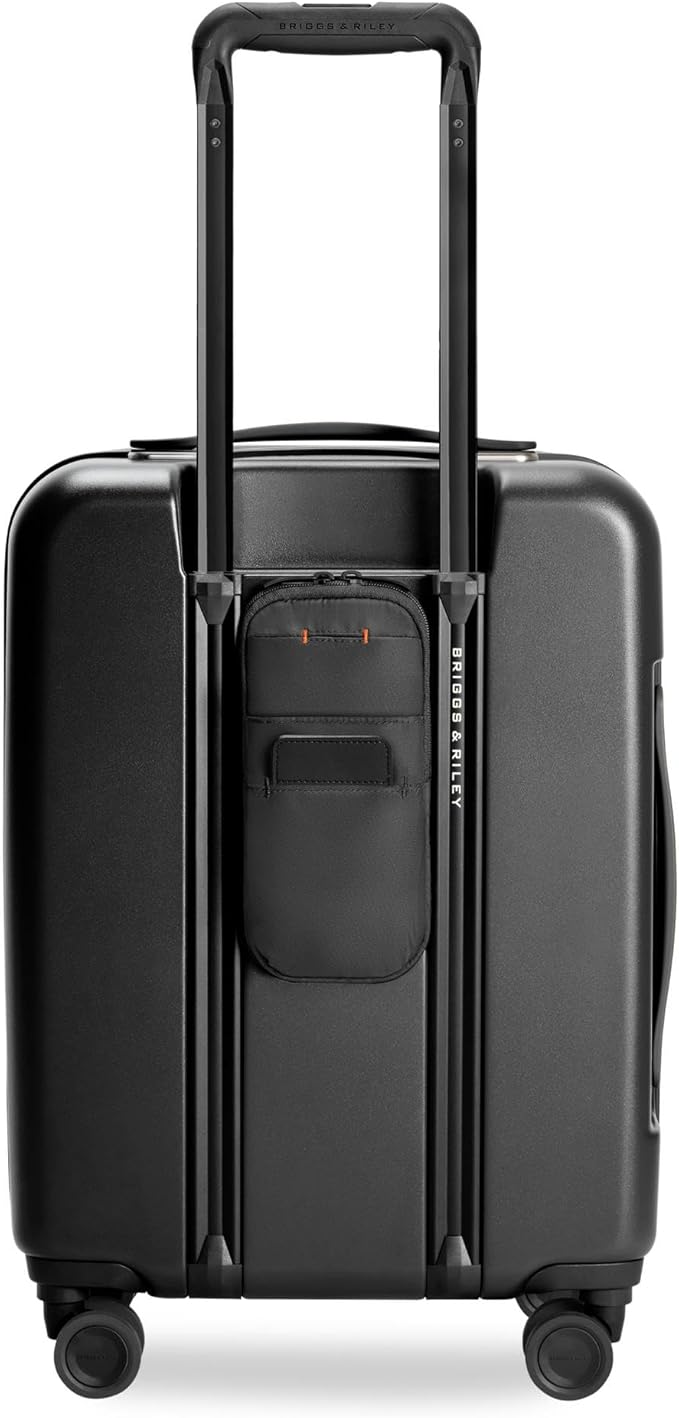 Briggs & Riley 21" Global Carry On Expandable Spinner - Luggage for Travel, Suitcases with Wheels, Hardside Rolling Bag for Men & Women, Self-Repairing Zipper - Sympatico Collection, Black