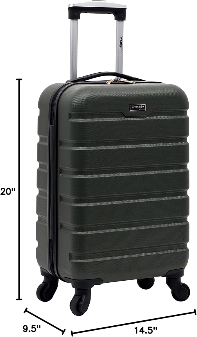 Wrangler 20" Spinner Carry-On Luggage, Deep Depth