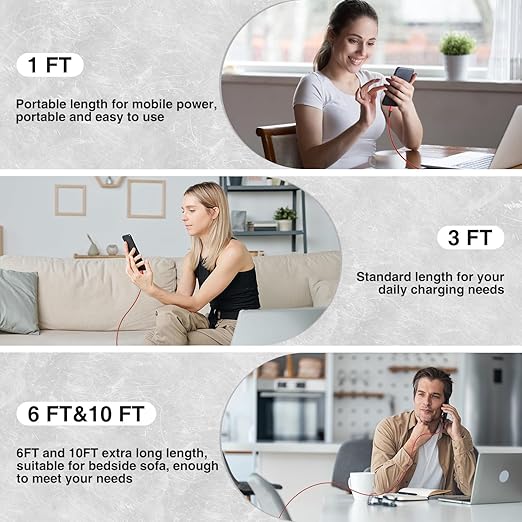 5Pack USB C Type C Cable 3FT,Nylon Braided Fast Charging 3A Quick Charger Cord,USB A to Type C Charger Cord Cable for iPhone 15 Samsung Galaxy S20 S10 S9 S8 Plus S10E, Note 20 10 9 8, Moto G7 G8