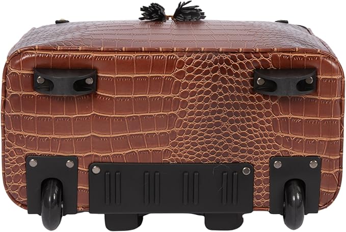 JKM & Company Rolling Laptop Bag for Women | Designer Wheeled Briefcase | Fits 13-17" Laptops | Office Travel Computer Case