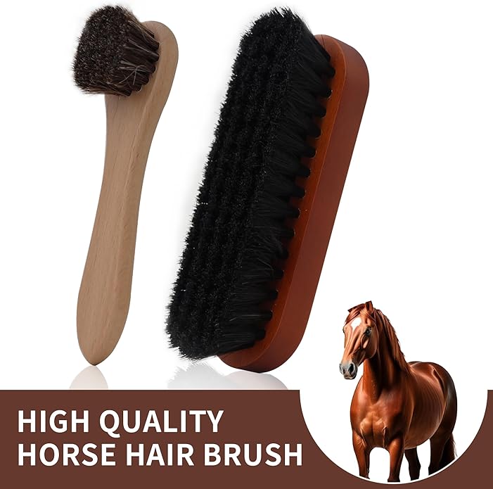 Black Brown Shoe Polish Kit Saddle Soap Mink Oil Leather Boot Shoe Shine Kit Conditioner Cream Wax Care Clearner Set