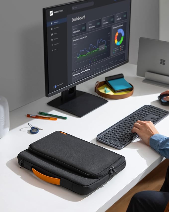 tomtoc 360 Protective Laptop Carrying Case for 15.6 Inch Lenovo, HP, ASUS, Dell, Acer Laptop Notebook Ultrabook, Water-Resistant Shockproof Carrying Case Bag with Accessory Pocket