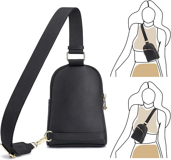INICAT RFID Blocking Sling Bag,Anti Theft Crossbody Bags for Women,Travel Gifts Cross Body Purses Vegan Leather
