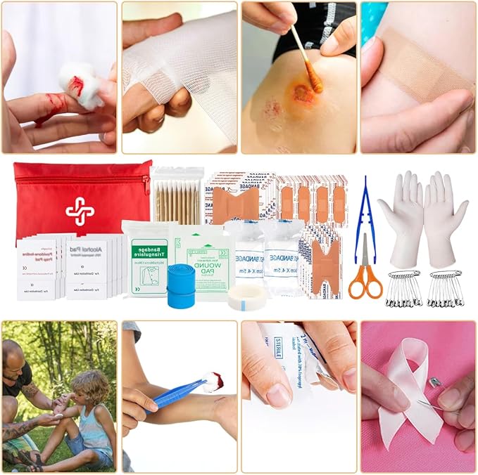 Survival Kit, 250Pcs Survival Gear First Aid Kit with Molle System Compatible Bag and Emergency Tent, Emergency Kit for Earthquake, Outdoor Adventure, Hiking, Hunting, Gifts for Men Women