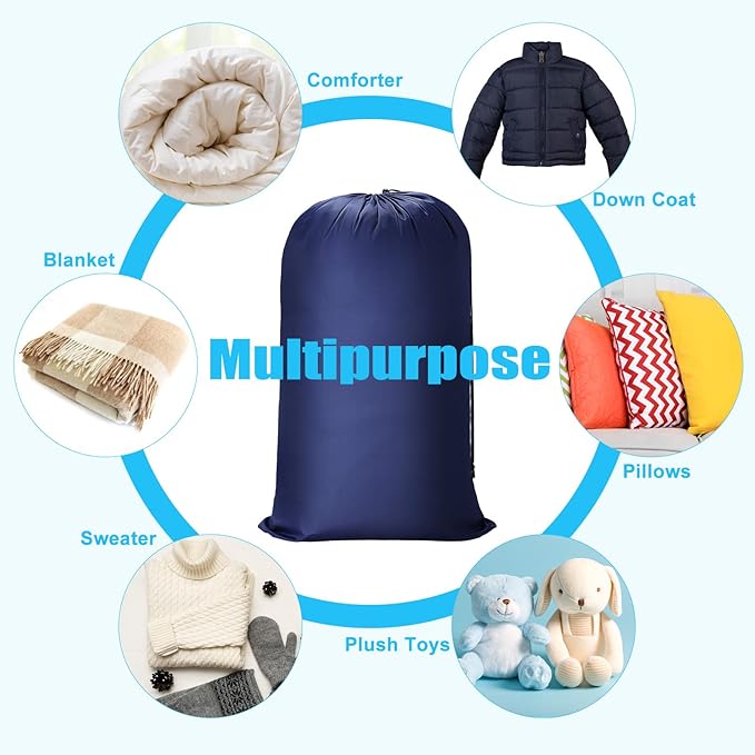 Sanwuta 40 Pcs 38" x 24" Large Laundry Bags with Drawstring Travel Laundry Bag Bulk Lock Closure Reusable Washable Heavy Duty for Dirty Clothes College Dorm Apartment(Black, Gray, Sky Blue, Navy Blue)