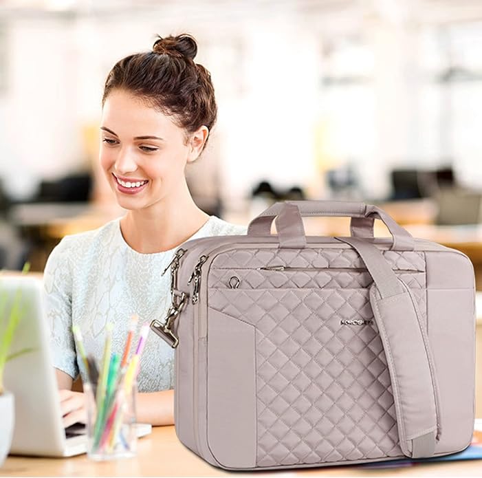 KROSER Laptop Bag 15.6 Inch Briefcase Shoulder Bag Water Repellent Laptop Bag Bussiness Carrying Handbag