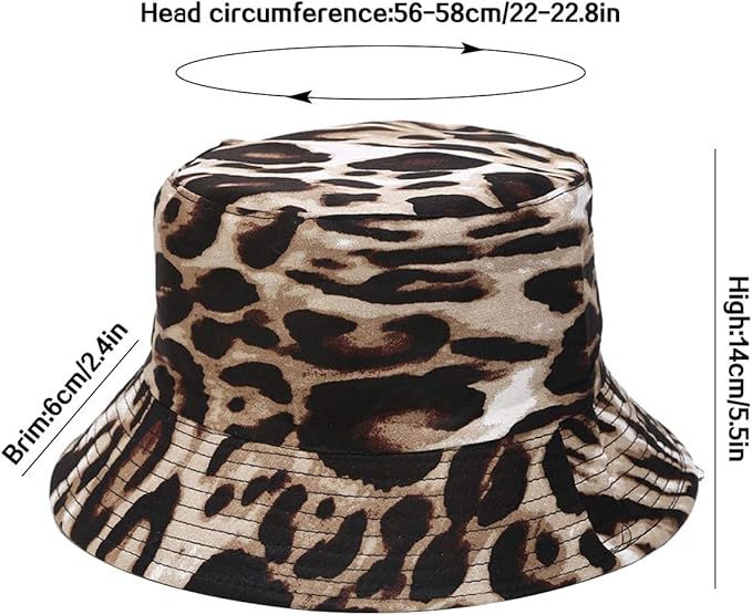 XYIYI Cute Bucket Hat Beach Fisherman Hats for Women, Reversible Double-Side-Wear