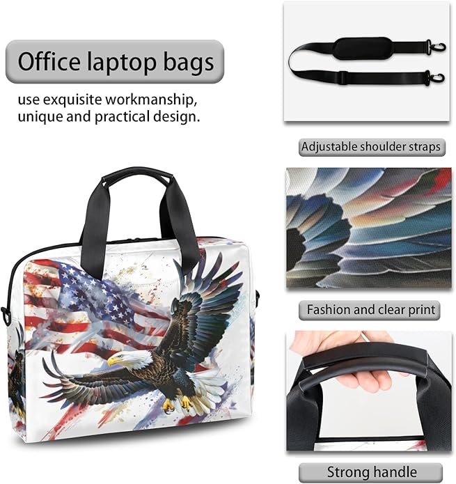 Laptop Bag Bohemian Mandala Laptop Satchel Briefcase Adjustable shoulder Carrying for MacBook Pro 16 inch