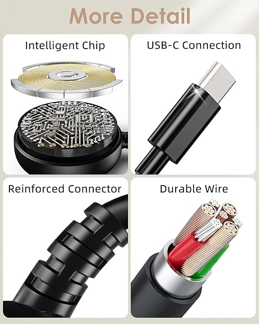 3.3FT USB C for Samsung Galaxy Watch Charger Compatible with Watch 8/8 Classic/Ultra/7/6/6 Classic/5/5 Pro/4/4 Classic/3/Active/FE Magnetic Fast Charging