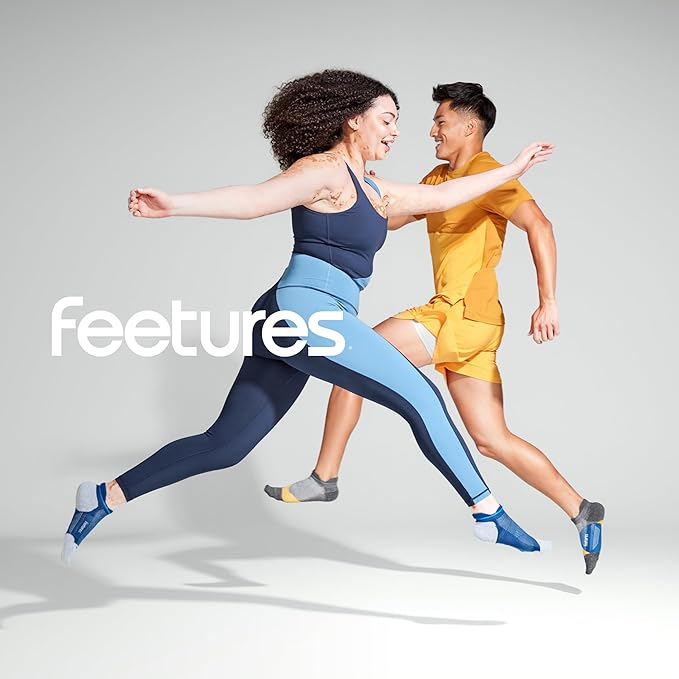 Feetures Elite Light Cushion No Show Tab Athletic Ankle Socks - Sport Sock with Targeted Compression