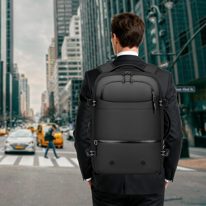 SOAEON Vacuum Backpack with Pump,Waterproof Underseat Carry on Bag with Vacuum Seal Compression Backpack for Airplane